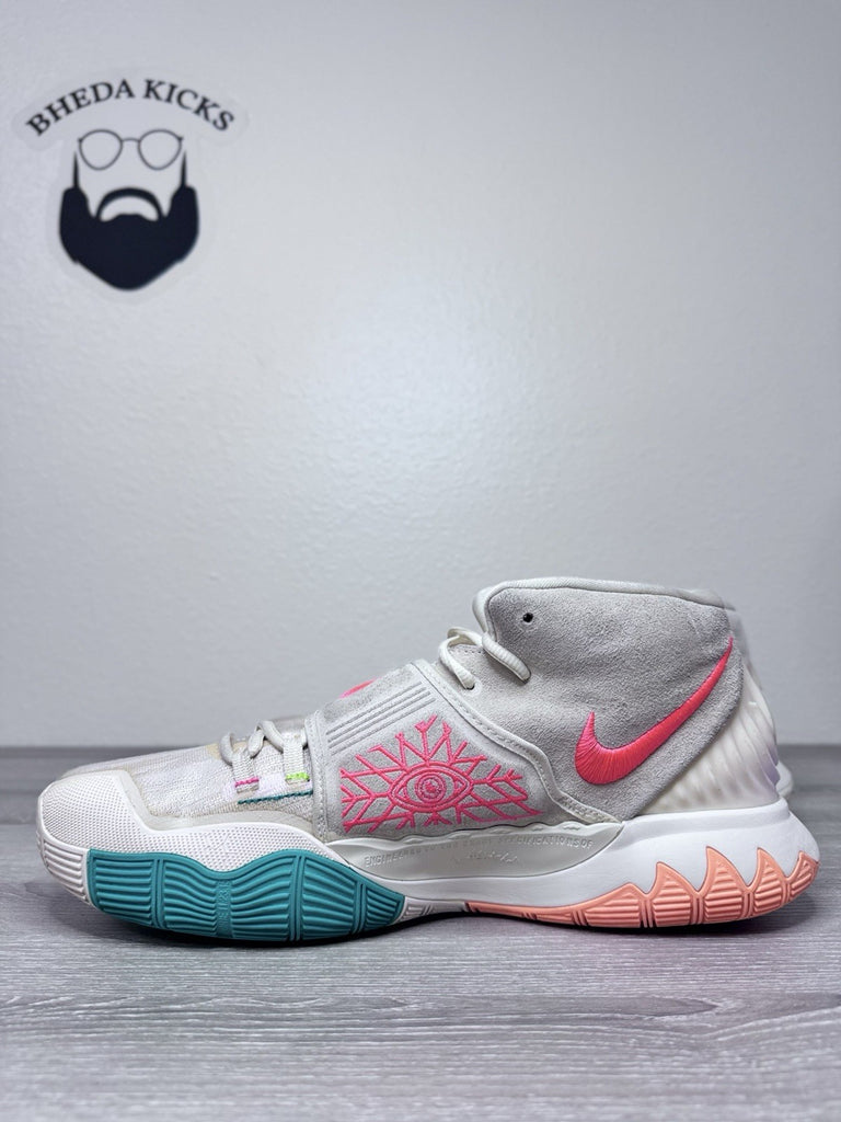 Size 15 - Nike Kyrie 6 'N7' Light Cream Sail Electric Green Flash CW1785-200