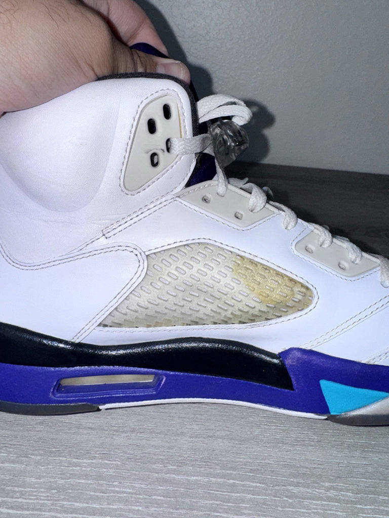 Size 12 - Nike Air Jordan 5 Retro Grape 2013 White Purple Black 136027-108