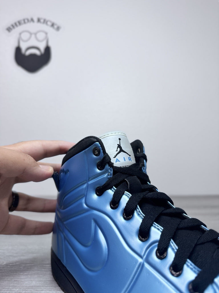 Size 10 - Air Jordan 1 High Anodized Blue Black 414823-401 Nike Retro Foam