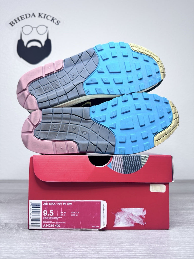 Size 9.5 - Nike Air Max 1/97 Sean Wotherspoon Men’s Preowned AJ4219-400