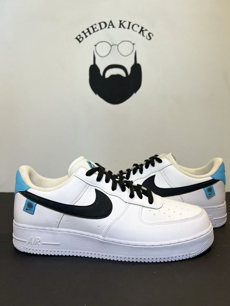 Nike Air Force 1 '07 WW Worldwide White Black Blue CK7648-100 Men's Size 13 Rare