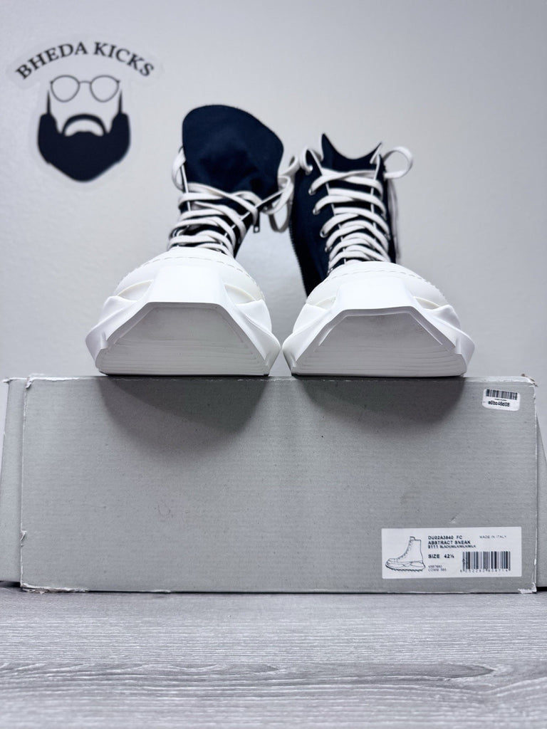 Size 42.5 EU/9.5 US - Rick Owens DRKSHDW Abstract High Sneakers Black Milk