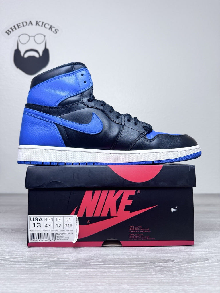 Size 13 - Nike Air Jordan 1 High OG Royal Blue Retro Men’s 555088-007 Preowned