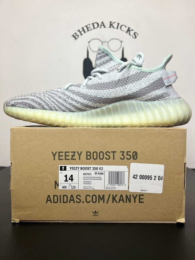 Adidas Yeezy Boost 350 V2 Blue Tint Size 14 B37571 Preowned Authentic Mens