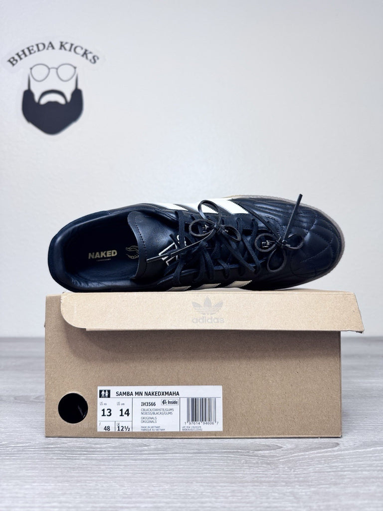 Size 13 - Adidas Samba MN Naked x Maha Core Black White IH3566 Shoes Sneakers
