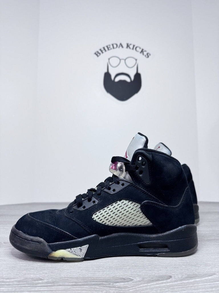 Size 9.5 - Air Jordan 5 Retro 2011 Metallic Black Silver Suede (136027-010)