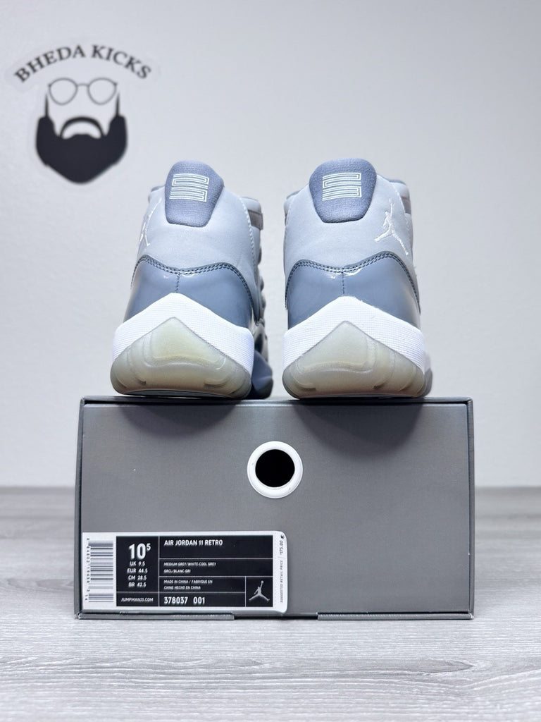 Size 10.5 - Air Jordan 11 Cool Grey 2010 Retro Mens Sneakers 378037-001 New