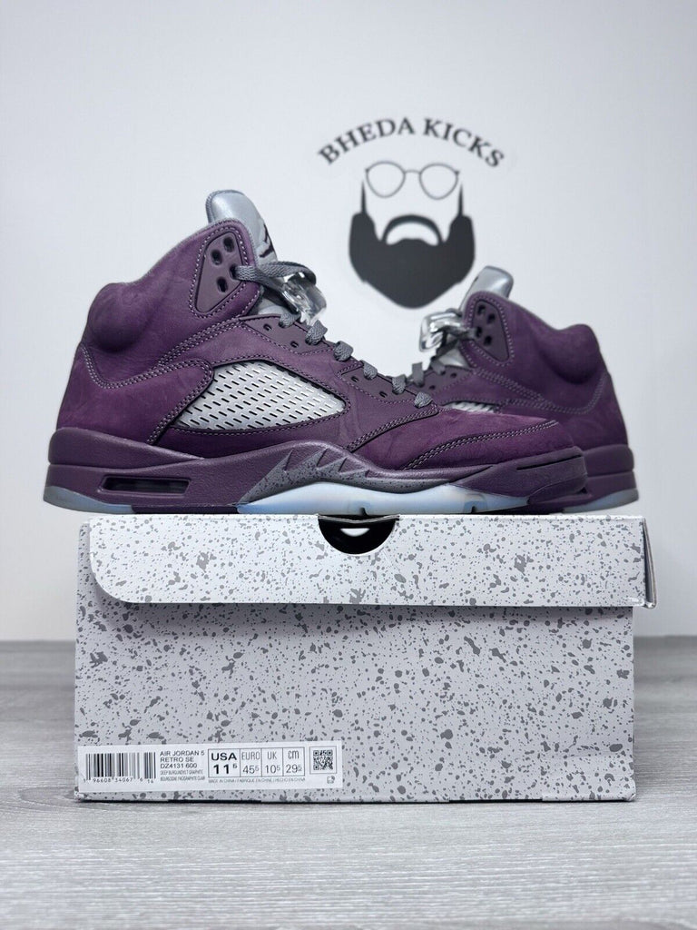 Size 11.5 - Air Jordan 5 Retro SE 2023 Burgundy Preowned DZ4131-600 Authentic