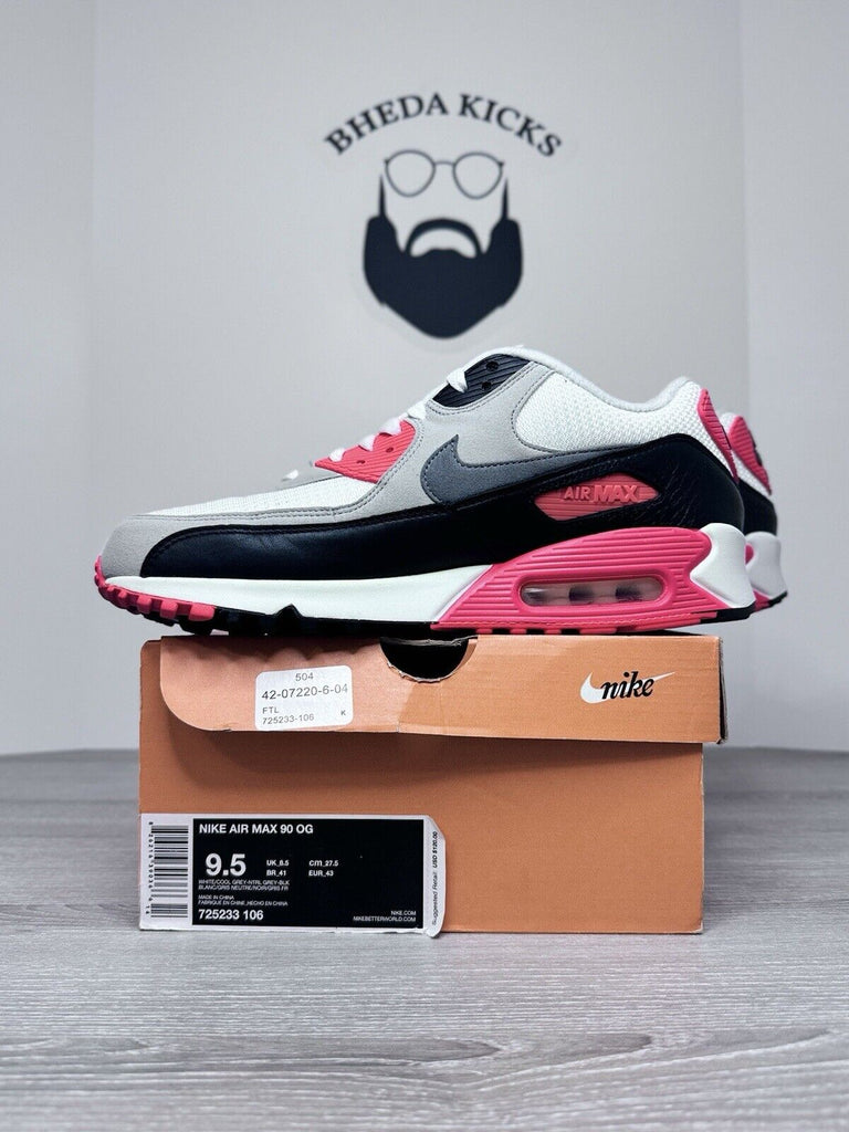 Size 9.5 - Nike Air Max 90 OG 2015 Infrared 725233-106 Preowned Authentic