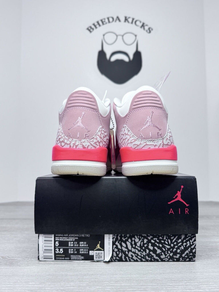 Size 5W - Air Jordan Wmns Air Jordan 3 Retro 'Rust Pink' CK9246-600 NEW DS