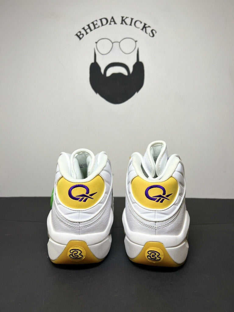 Reebok Question Mid Iverson Yellow Toe PE Kobe New FX4278 SB Size 11.5