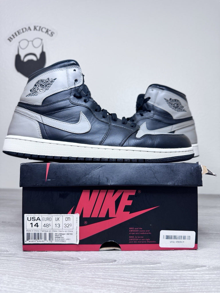 Size 14 - Air Jordan 1 Retro OG 2013 High Shadow 555088-014 Preowned Authentic