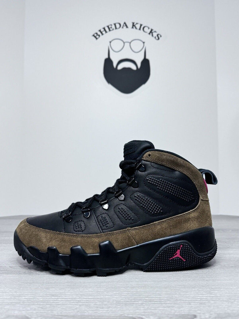 Size 10 - Jordan 9 Retro Boot NRG Olive 2017 AR4491-012 Authentic NEW DS