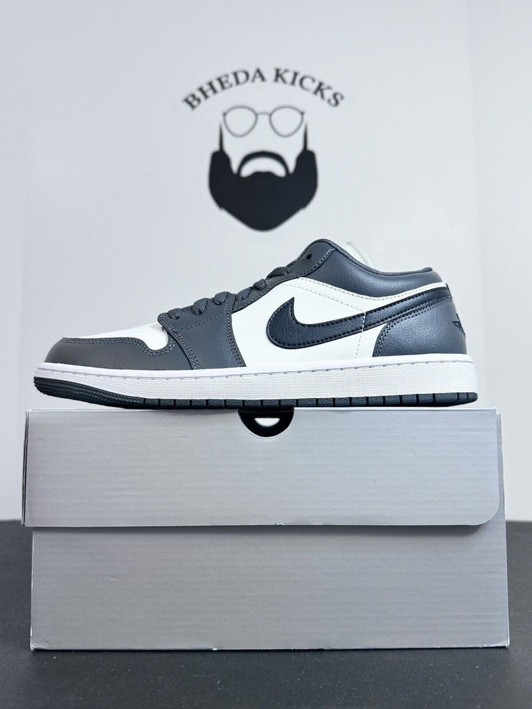 Nike Air Jordan 1 Low Shoes 'Dark Gray' Sail White DC0774-102 Size 11W/9.5M