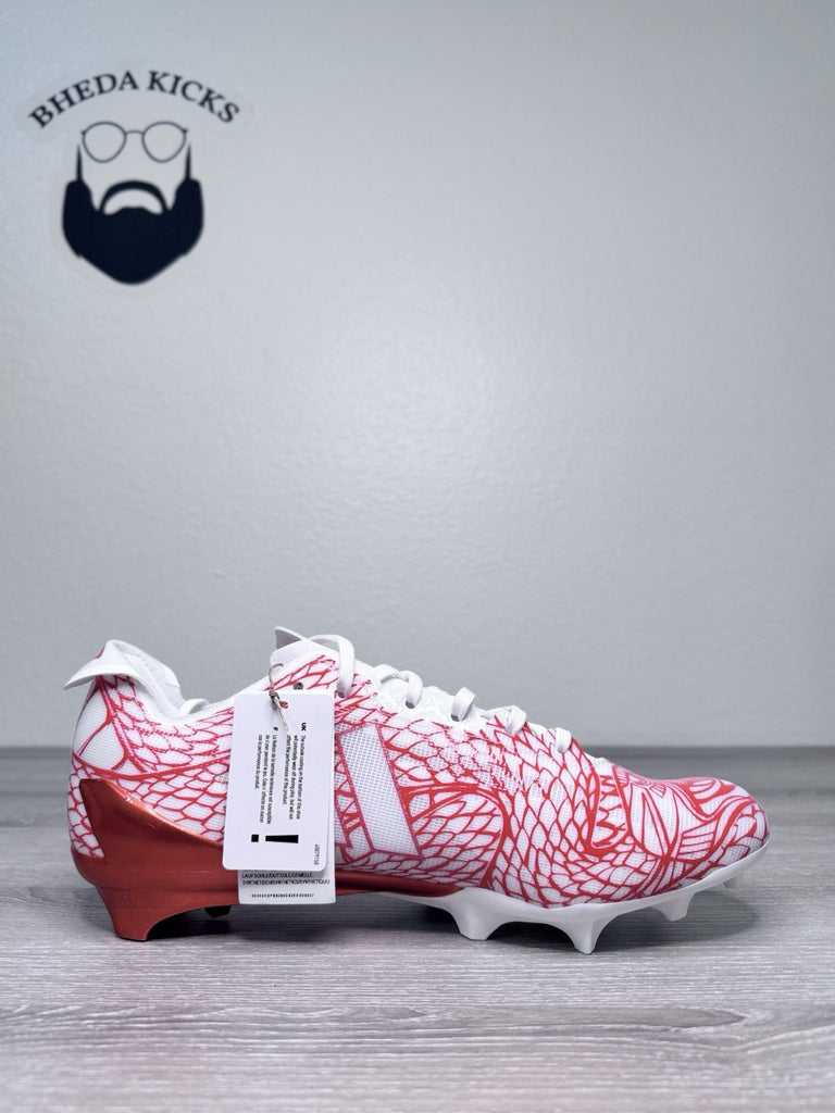 Size 11.5 - Adidas Adizero Electric Orange White Football Cleats IH8570 New