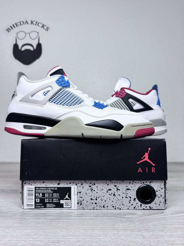 Size 11.5 - Jordan 4 Retro SE Mid What The 4 Mens White CI1184-146 Preowned