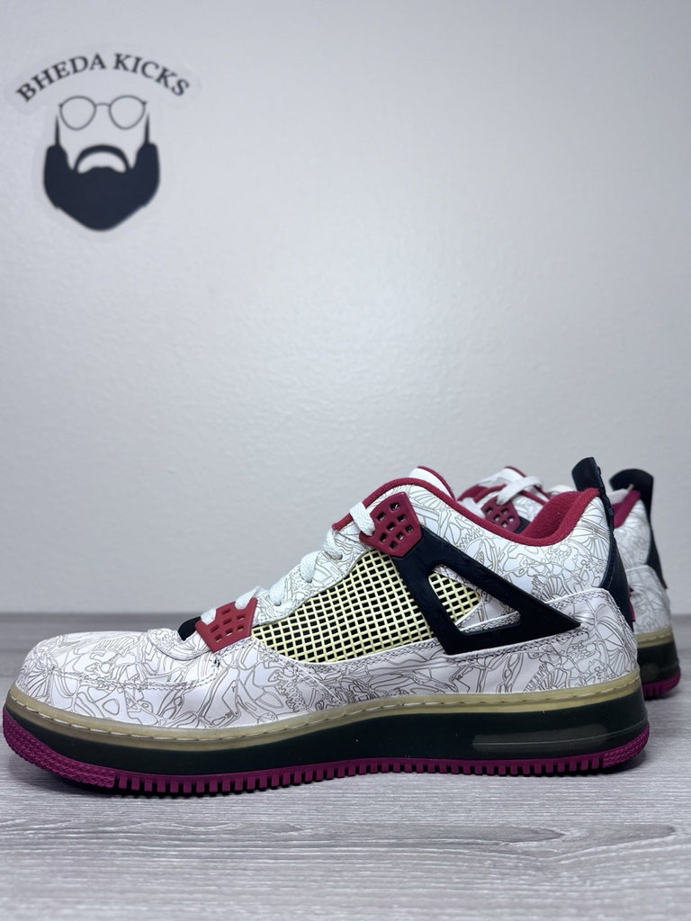Size 14 - Jordan Fusion 4 Premier White Laser 384393-101 Preowned Authentic
