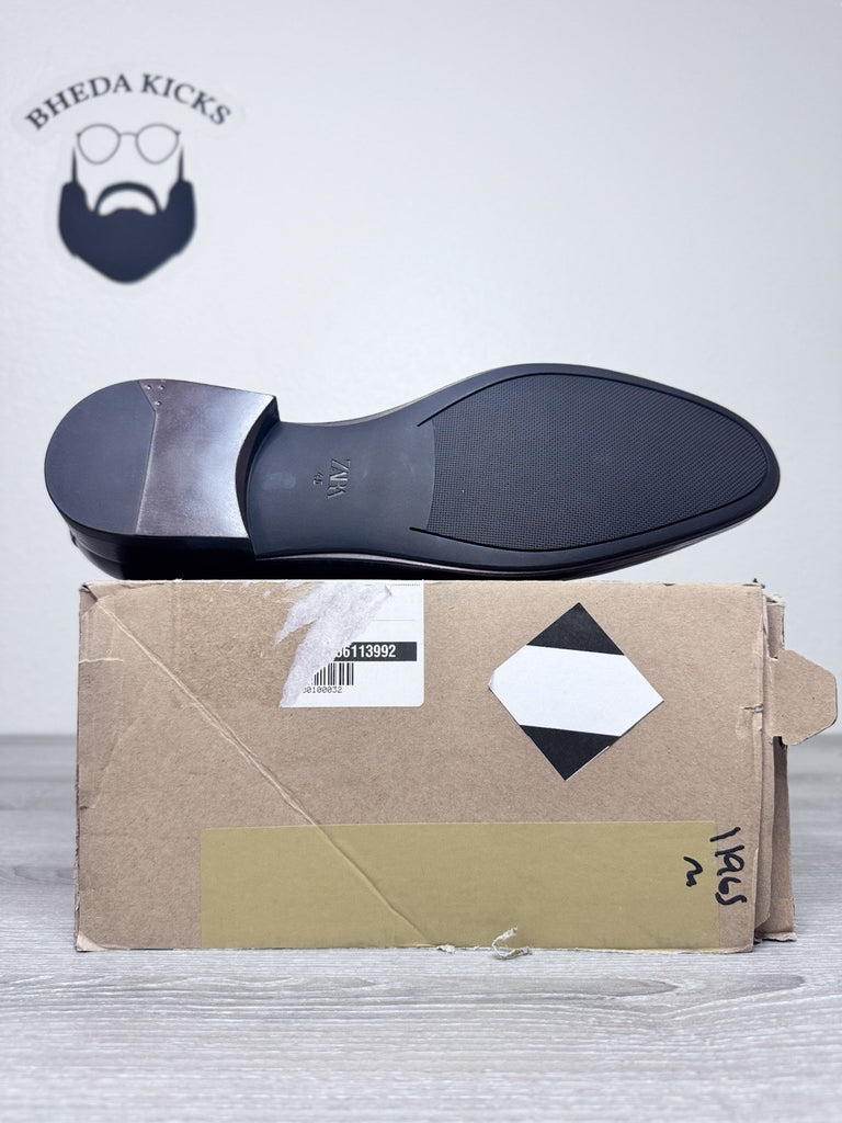 ZARA Mens Brown Pointed Toe Lace Up Oxford Dress Shoes Size 45 EU / 12 US NEW