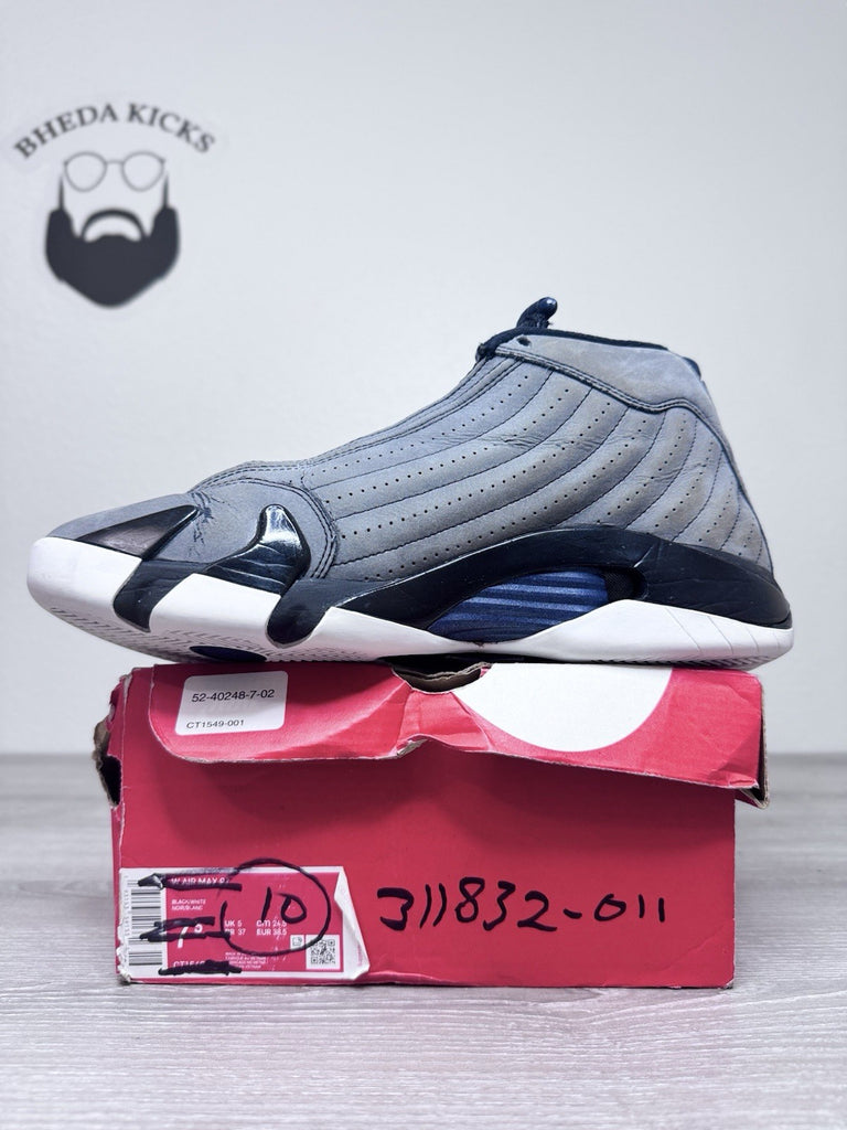 Size 10 - Nike Air Jordan 14 Retro Graphite Navy 311832-011 2011 Preowned
