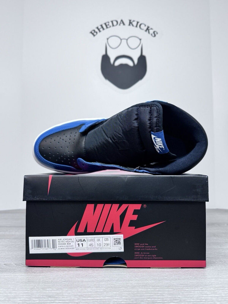 Size 11 - Jordan 1 Dark Marina Blue 555088-404 Black Blue White NEW DS