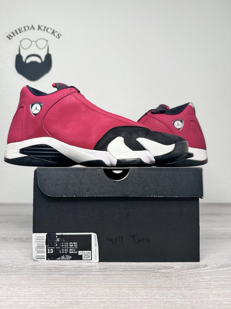 Sizd 13 - Nike Air Jordan Retro 14 Gym Red Toro Men's (487471-006) Preowned