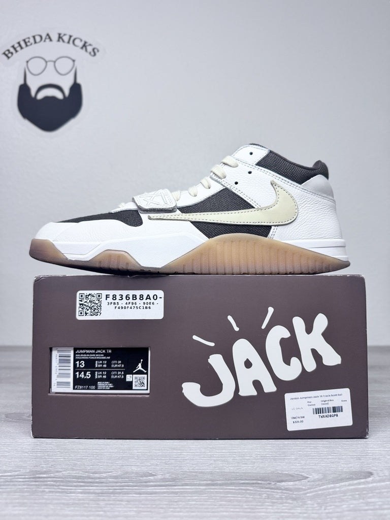 Size 13 - Travis Scott x Jordan Jumpman Jack TR Sail Preowned FZ8117-100 Og
