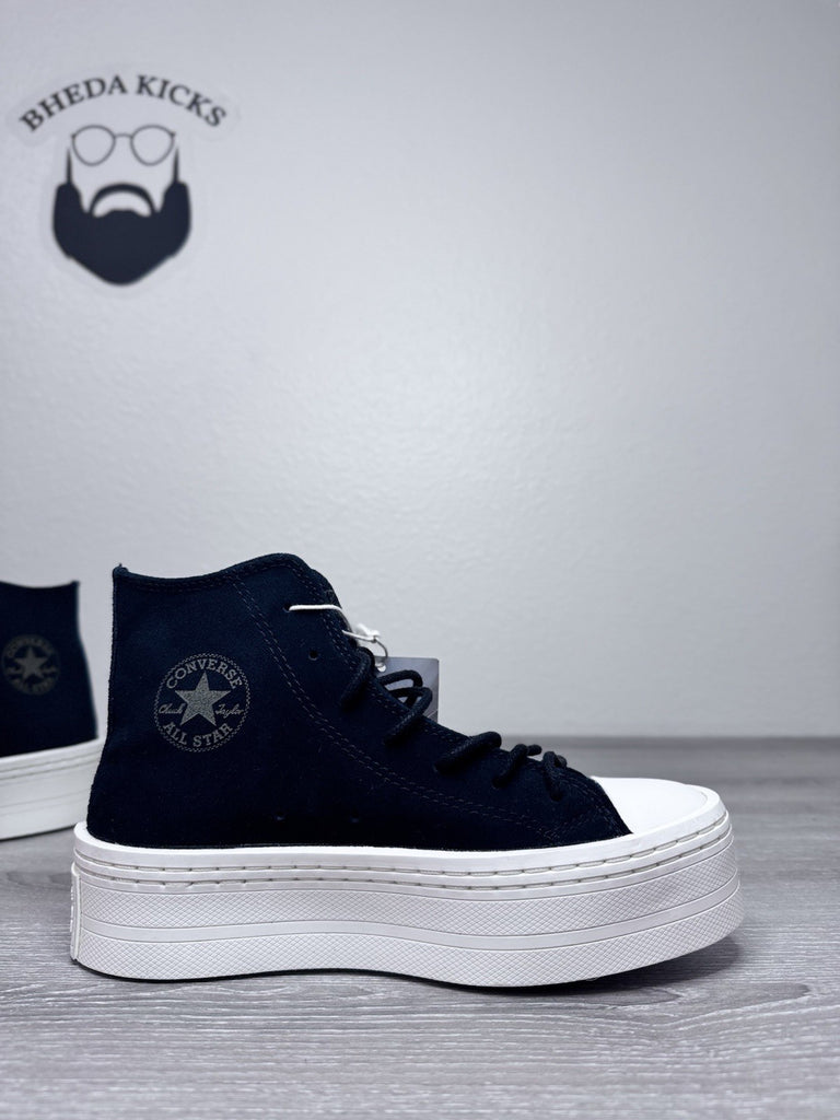 Size 5.5W - Converse Chuck Taylor Modern Lift Platform Women Suede Black A05285C
