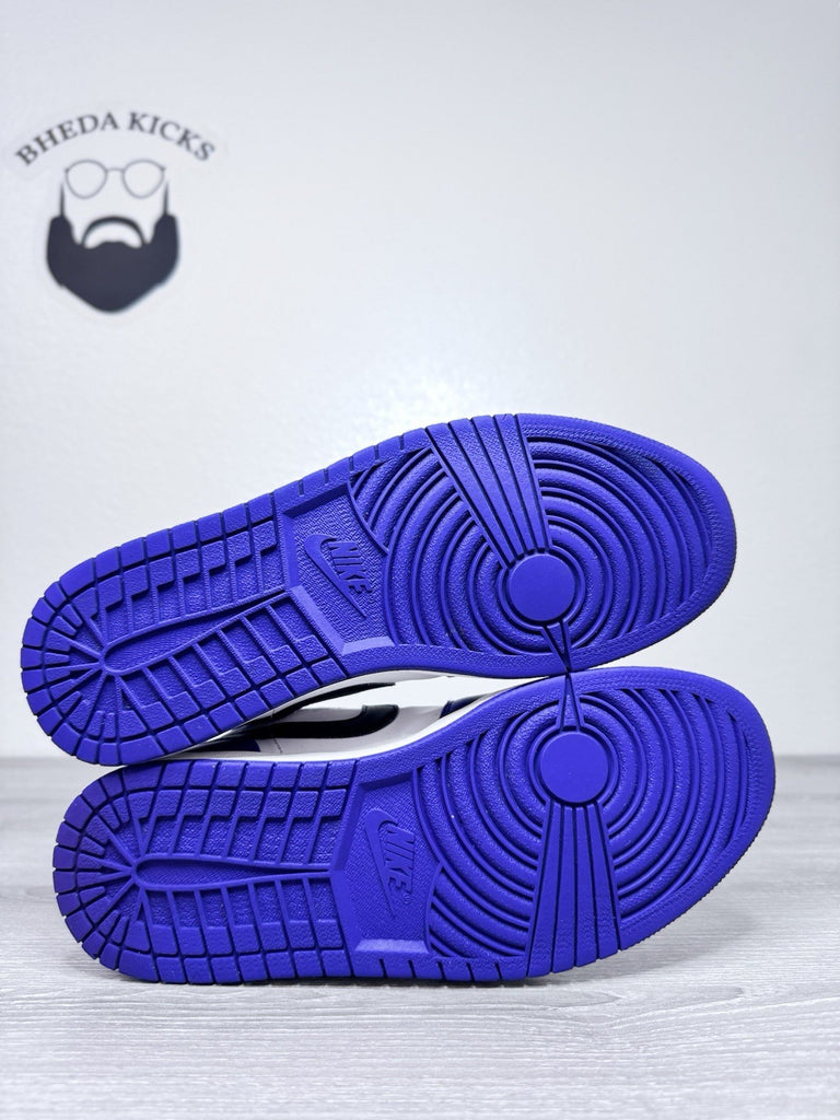 Size 9.5 - Jordan 1 Low Court Purple White 553558-500 Preowned Authentic Og