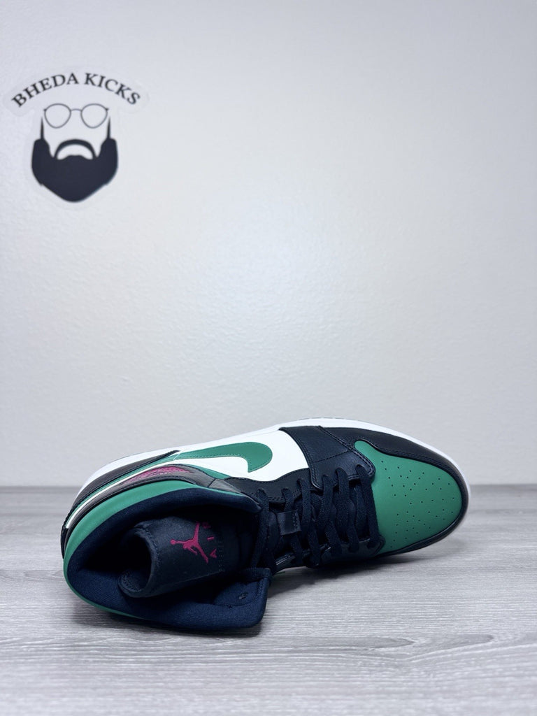 Size 14 - Air Jordan 1 Mid Pine Green 554724-067 Preowned Authentic Rare