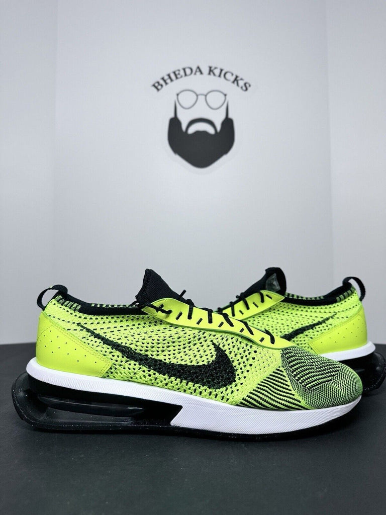 Nike Air Max Flyknit Racer Volt Green Black White Sequoia FD4610-700 Size 13