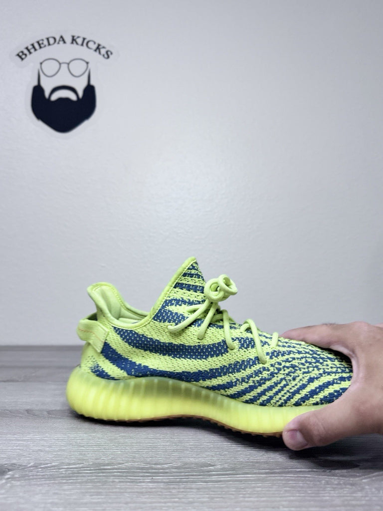 Size 10.5 - Adidas Yeezy Boost 350 V2 Semi Frozen Yellow Green B37572 Men’s