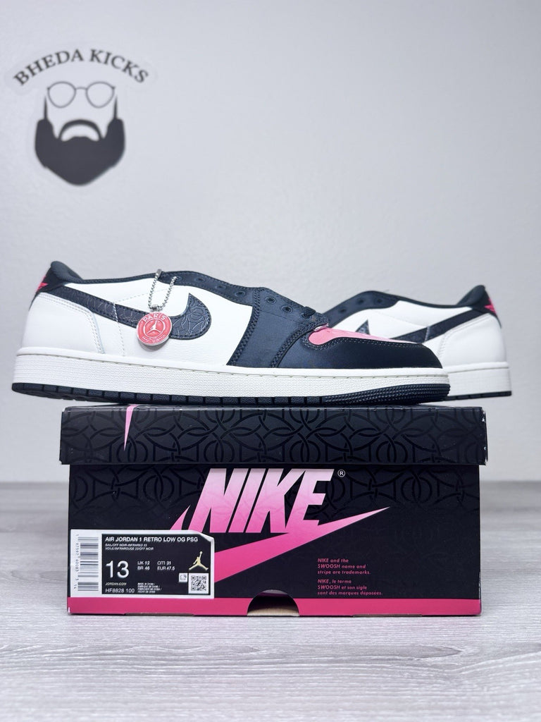 Size 13 - Paris Saint Germain Nike Air Jordan 1 Low OG Pink Oxford HF8828-100 DS