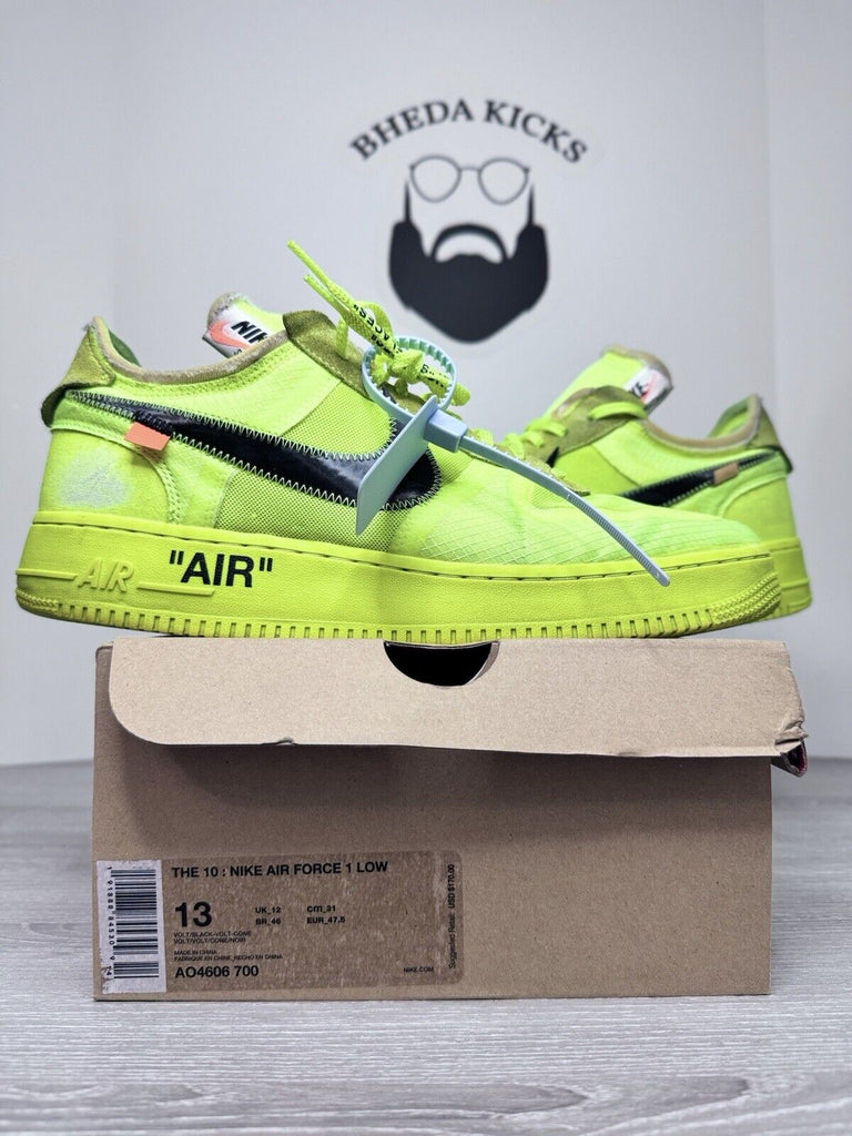 Nike Off-White x Air Force 1 Low Volt Size 13 AO4606-700 Preowned Authentic