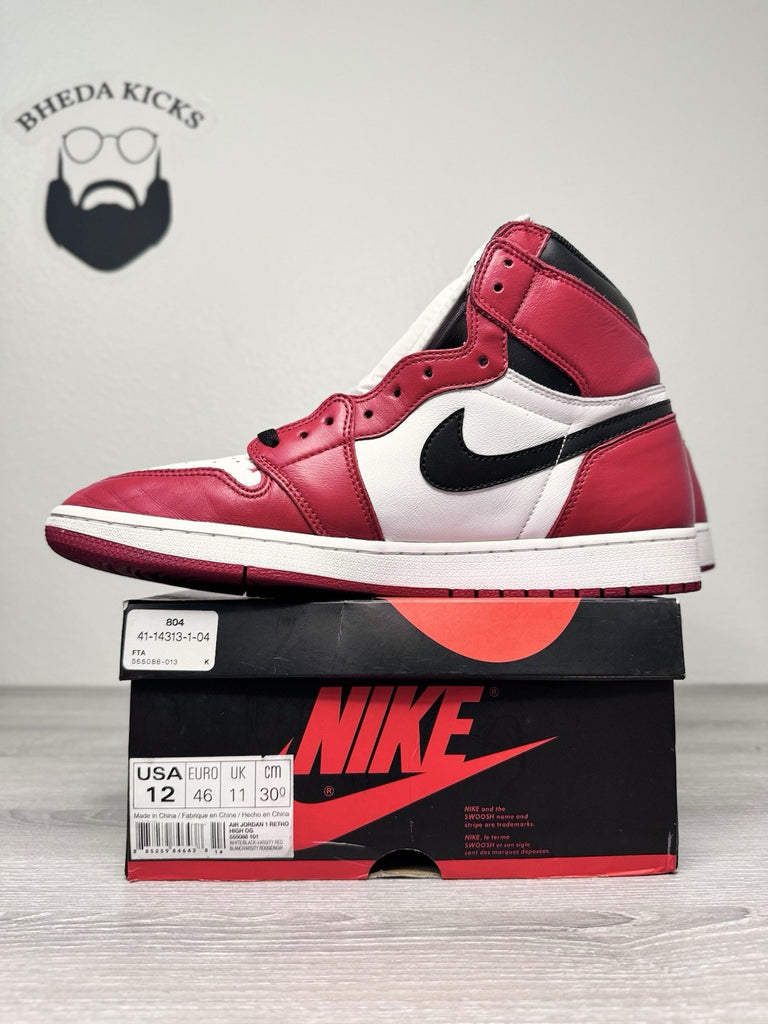 Size 12 - Air Jordan 1 Retro High OG "CHICAGO" 2015 555088-101 Preowned