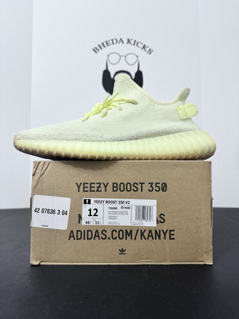 Adidas Yeezy Boost 350 V2 Butter Yellow F36980 Authentic Preowned Men’s Size 12