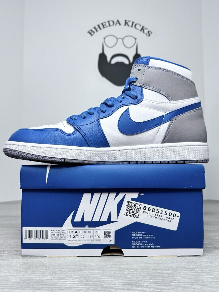 Size 12.5 - Nike Air Jordan 1 High Retro OG True Blue Basketball DZ5485-410