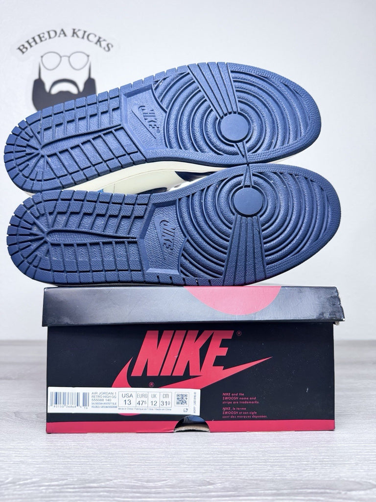 Size 13 - Air Jordan 1 Retro High OG "Obsidian UNC" 2019 555088-140 Preowned