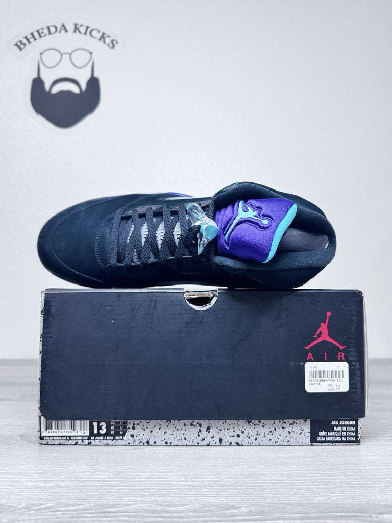 Size 13 - Jordan 5 Retro Black Grape 2013 136027-007 Brand New Authentic
