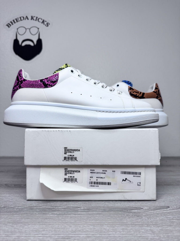 Size 46 EU (13 US) - Alexander McQueen Oversized Multicolour Snakeskin Sneakers
