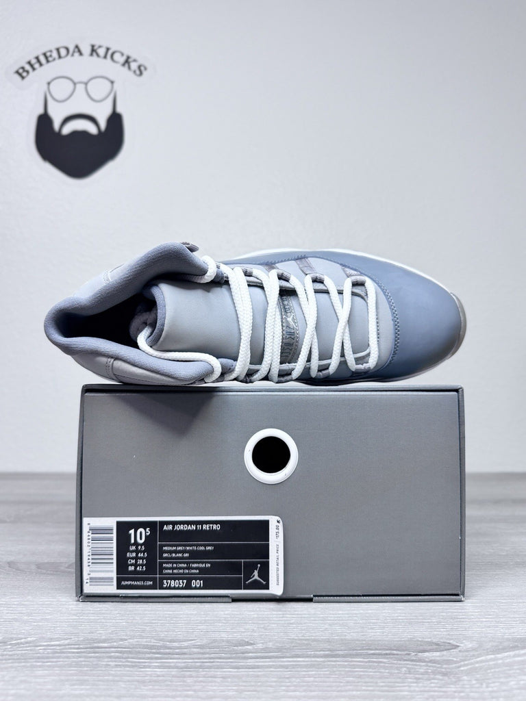 Size 10.5 - Air Jordan 11 Cool Grey 2010 Retro Mens Sneakers 378037-001 New