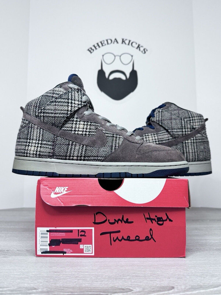 Size 12 - Nike Dunk Pro SB High Tweed Men’s Grey Skateboarding 306968-003