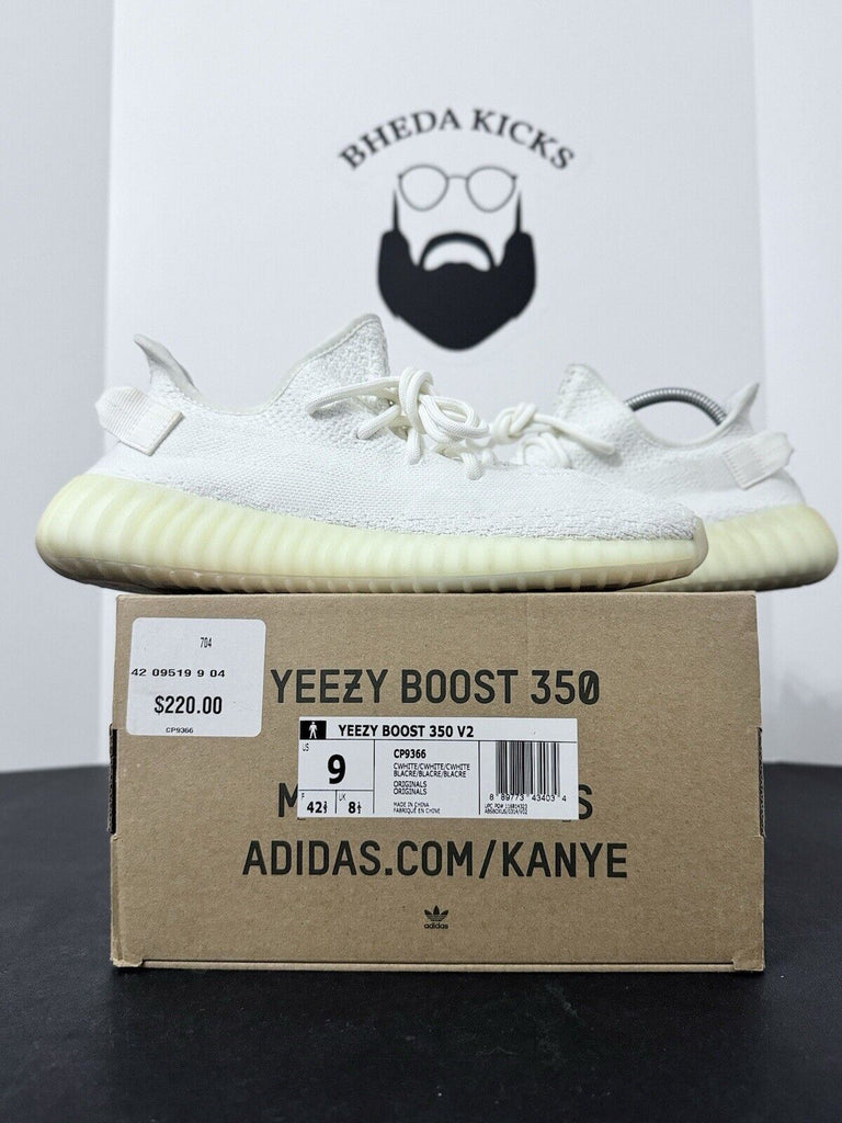 Adidas Yeezy Boost 350 V2 Low Cream White Triple White CP9366 Men’s Size 9