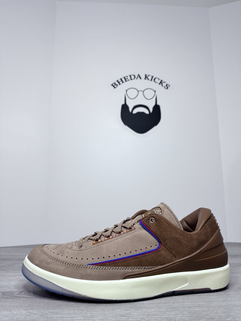 Size 14 - Air Jordan 2 Low X Two 18 Brown Red Blue Suede Leather DV7129-222 NEW
