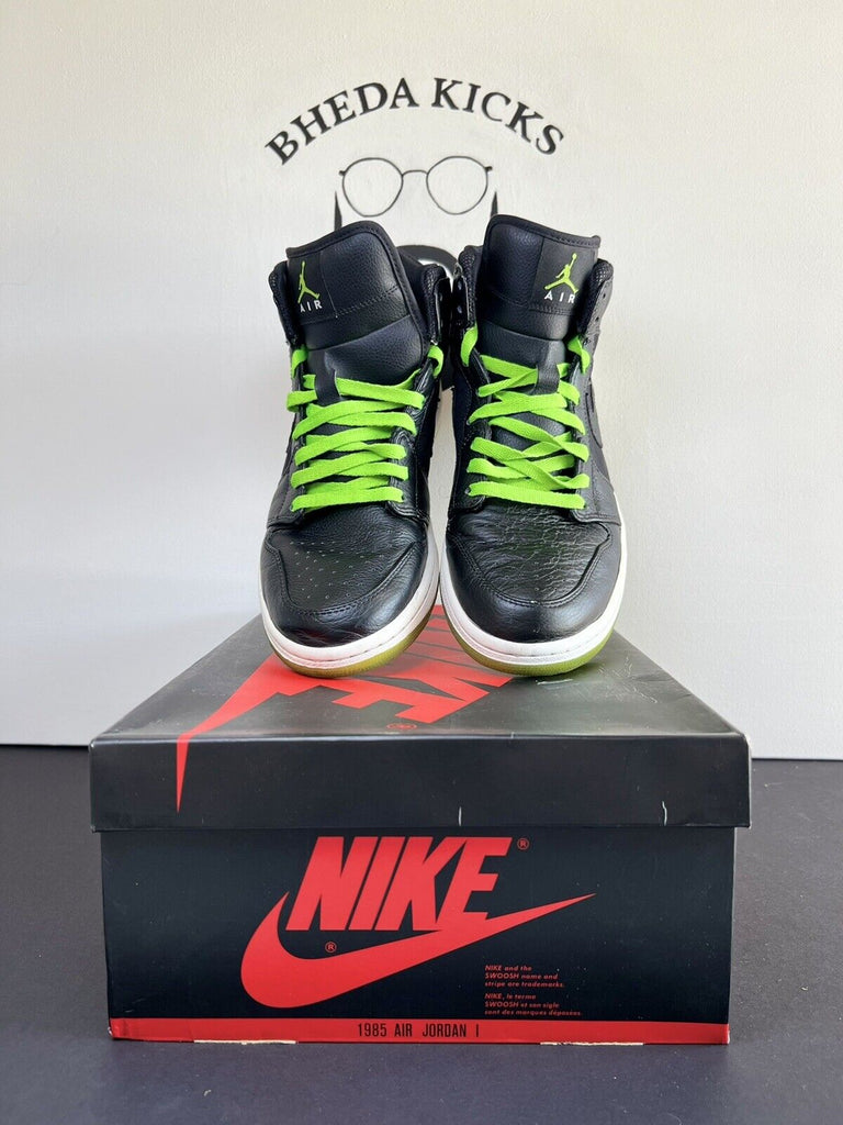 Nike Air Jordan 1 Mid Retro Phat Black Action Green Size 11 Sneakers 364770-007