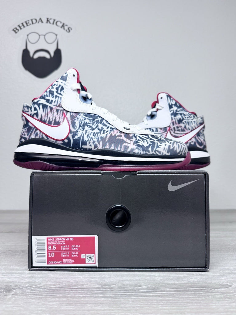 Size 8.5 - Nike LeBron 8 'Graffiti' DD8306-001 Men's Shoes Authentic Brand New