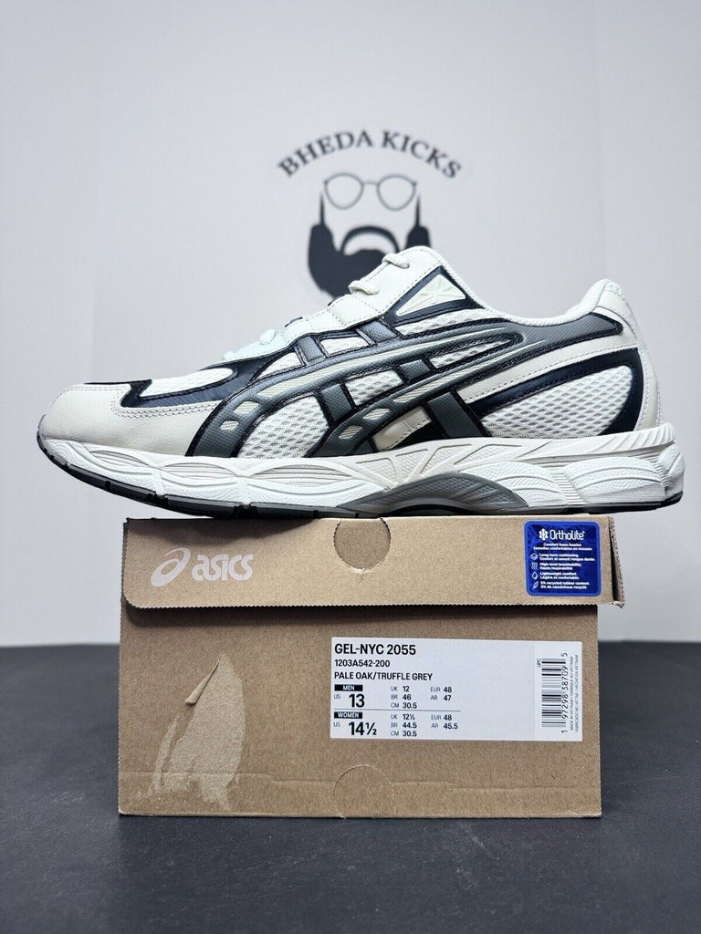 ASICS Gel NYC 2055 Pale Oak Truffle Grey 1203A542-200 Worn Once Men's Size 13