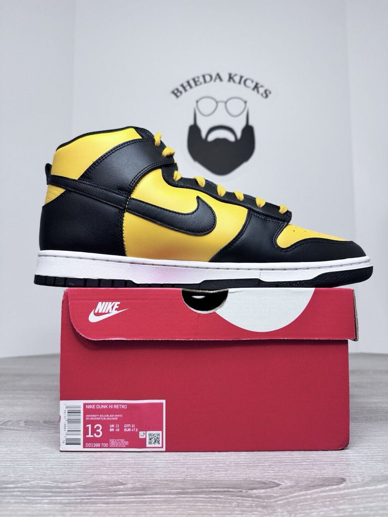 Size 13 - Nike Dunk Retro High Bruce Lee DD1399-700 Reverse Goldenrod NEW DS