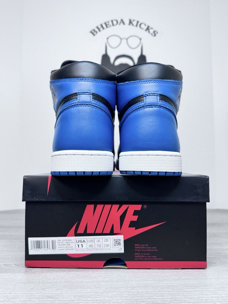 Size 11 - Jordan 1 Dark Marina Blue 555088-404 Black Blue White NEW DS