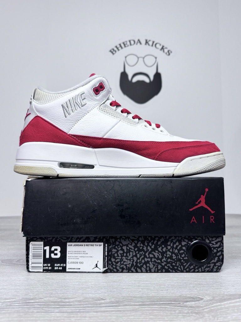 Size 13 - Air Jordan 3 Retro Tinker CJ0939-100 University Red Preowned Rare