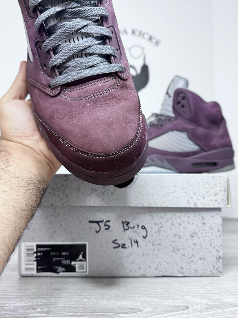 Size 14 - Nike Air Jordan 5 Retro Burgundy 2023 DZ4131-600 OG Men’s Preowned